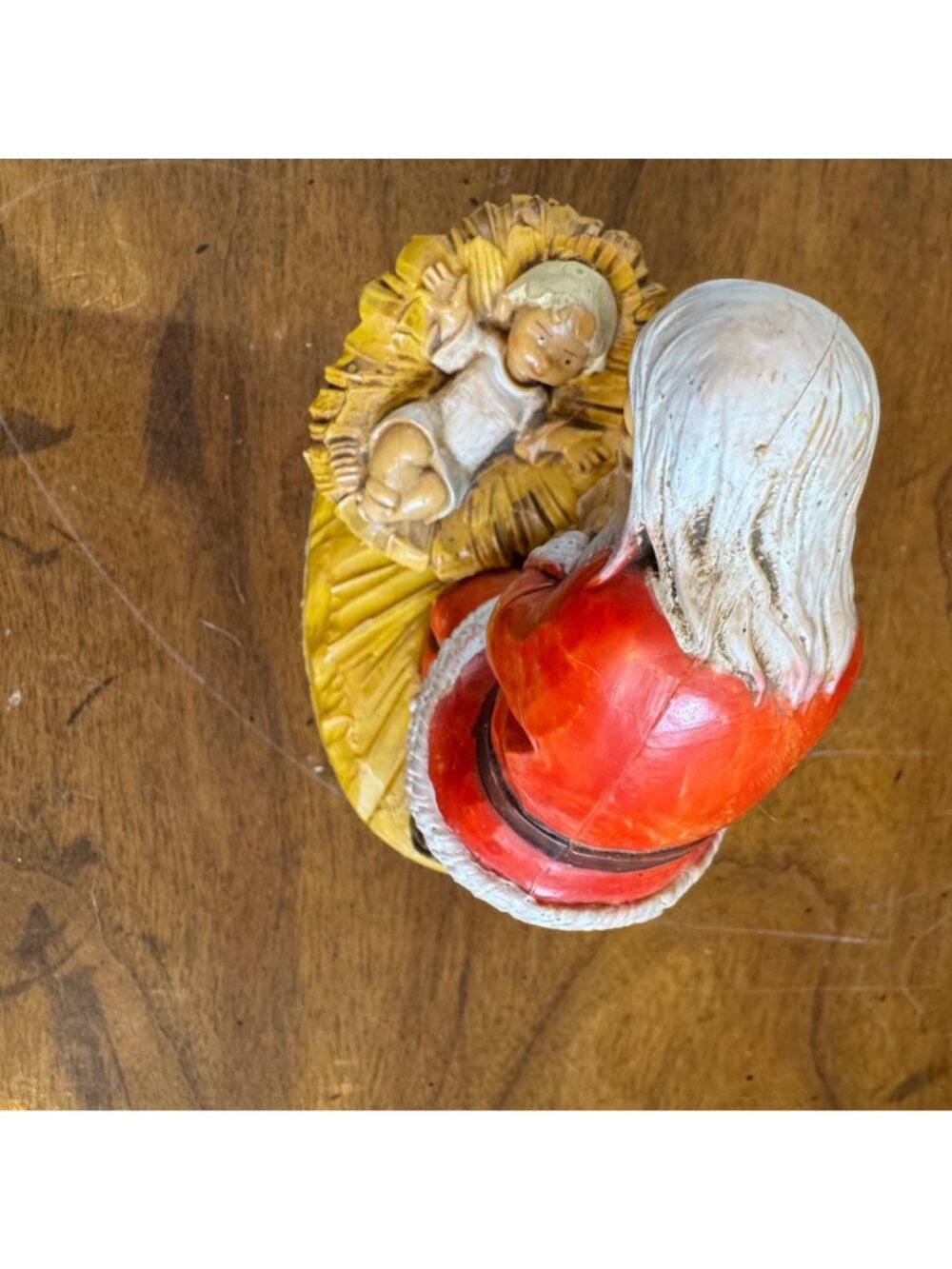 VTG Santa Kneeling By Baby Jesus Fontanini Resin Figurine 1984 Italy Manger Scen - Picture 7 of 12